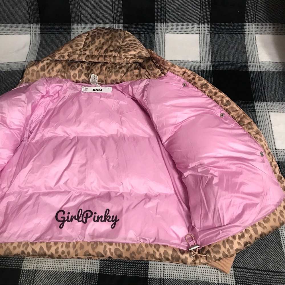 PINK Victoria's Secret Leopard Print Marshmallow Puffer Jacket NEW XS-XXL - Picture 10 of 14